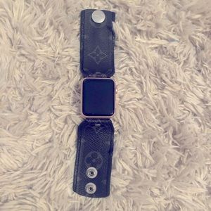 Authentic upcycled Louis Vuitton Apple Watch band
